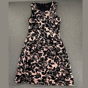 ENFOCUS Elegant Formal Dress Peachy Pink & Black Scoop‎ Neck Sleeveless Size 12